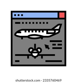 aircraft design aeronautical engineer color icon vector. aircraft design aeronautical engineer sign. isolated symbol illustration