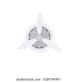 Aircraft engine. Propeller engine of an airplane, vector illustration