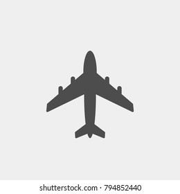 Aircraft flat vector icon