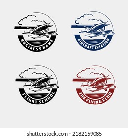 aircraft flight flying travel illustration design logo icon vector