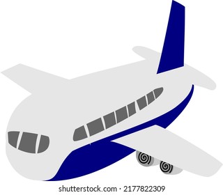 Aircraft Flying Isolated Transportation Vector