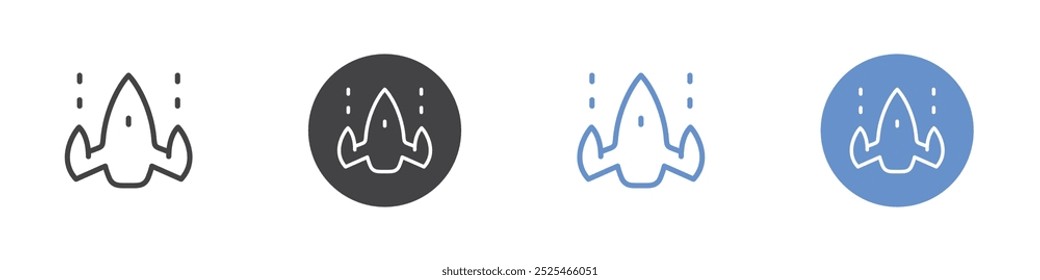 Aircraft game icon Thin outline art symbol
