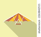 Aircraft glider icon flat vector. Fly plane. Man sky