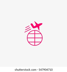 aircraft, Globe, icon
