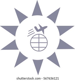 aircraft, Globe, icon