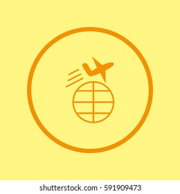 aircraft, Globe, icon