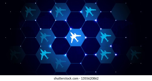 Aircraft icon. From Air transport set