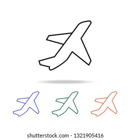 aircraft icon. Elements of simple web icon in multi color. Premium quality graphic design icon. Simple icon for websites, web design, mobile app, info graphics