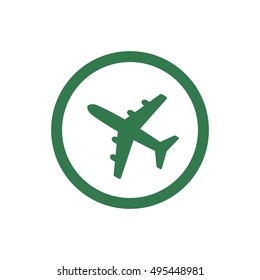 Aircraft icon. Flat design.