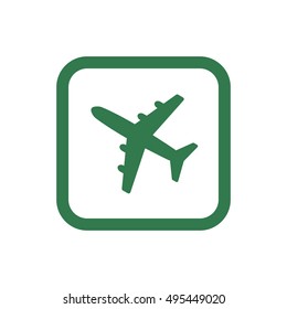 Aircraft icon. Flat design.