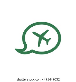Aircraft icon. Flat design.