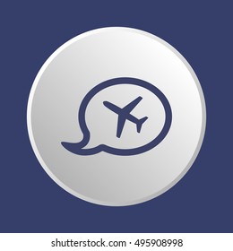 Aircraft icon. Flat design.