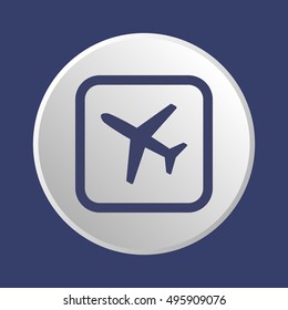 Aircraft icon. Flat design.