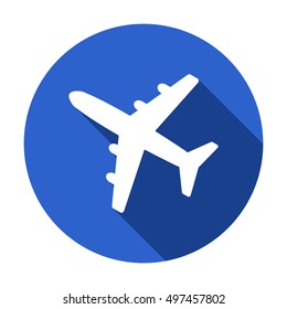 Aircraft icon. Flat design.