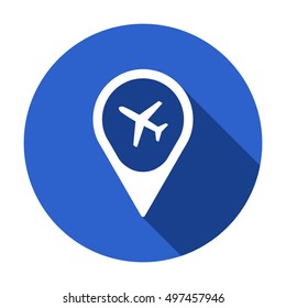 Aircraft icon. Flat design.