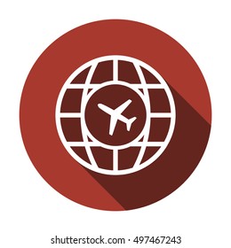 Aircraft icon. Flat design.