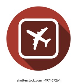Aircraft icon. Flat design.
