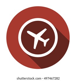 Aircraft icon. Flat design.