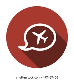Aircraft icon. Flat design.