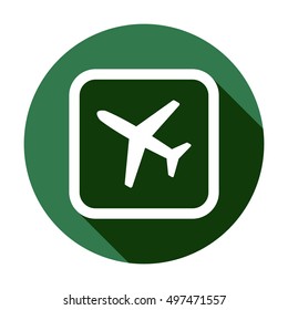 Aircraft icon. Flat design.