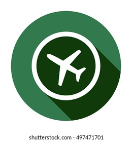 Aircraft icon. Flat design.