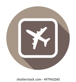 Aircraft icon. Flat design.