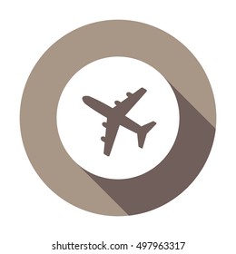 Aircraft icon. Flat design.