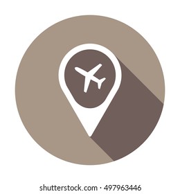 Aircraft icon. Flat design.
