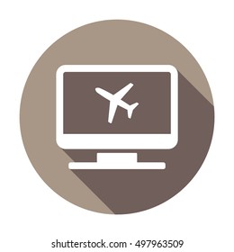 Aircraft icon. Flat design.