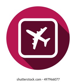 Aircraft icon. Flat design.