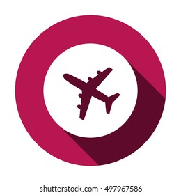 Aircraft icon. Flat design.