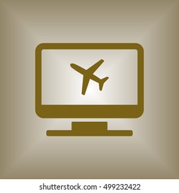 Aircraft icon. Flat design.