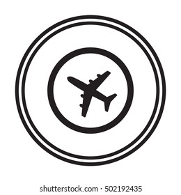 Aircraft icon. Flat design.