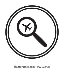 Aircraft icon. Flat design.