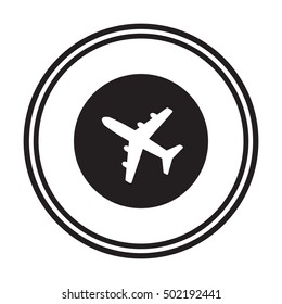 Aircraft icon. Flat design.