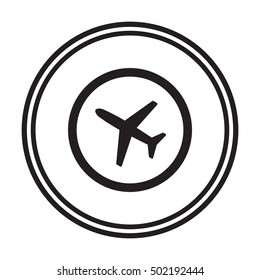 Aircraft icon. Flat design.