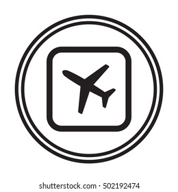Aircraft icon. Flat design.
