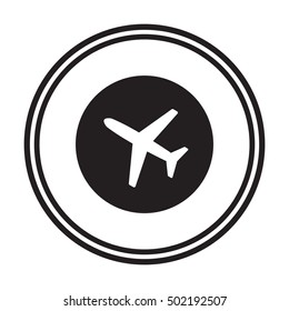 Aircraft icon. Flat design.