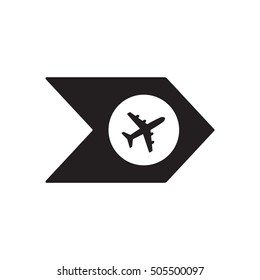 Aircraft icon. Flat design.