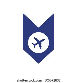 Aircraft icon. Flat design.