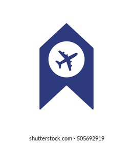 Aircraft icon. Flat design.