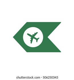 Aircraft icon. Flat design.