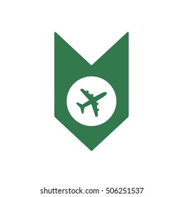 Aircraft icon. Flat design.
