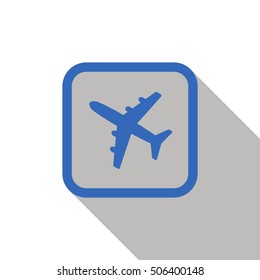 Aircraft icon. Flat design.