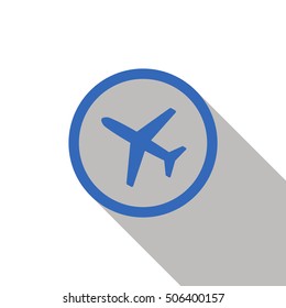 Aircraft icon. Flat design.