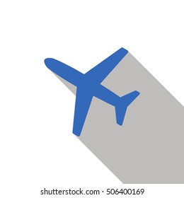 Aircraft icon. Flat design.