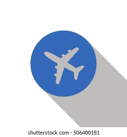 Aircraft icon. Flat design.