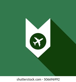 Aircraft icon. Flat design.