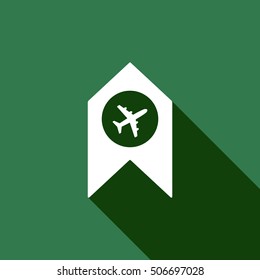 Aircraft icon. Flat design.