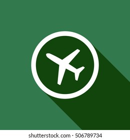 Aircraft icon. Flat design.